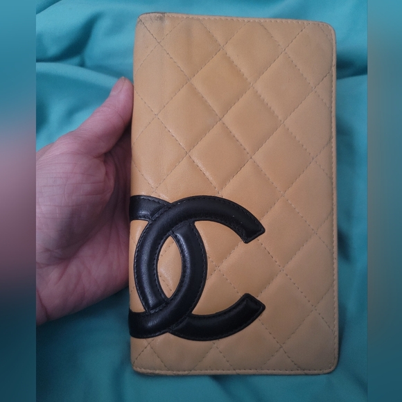 Chanel Cambon Beige Bifold Long Wallet Authentic - Picture 12 of 14